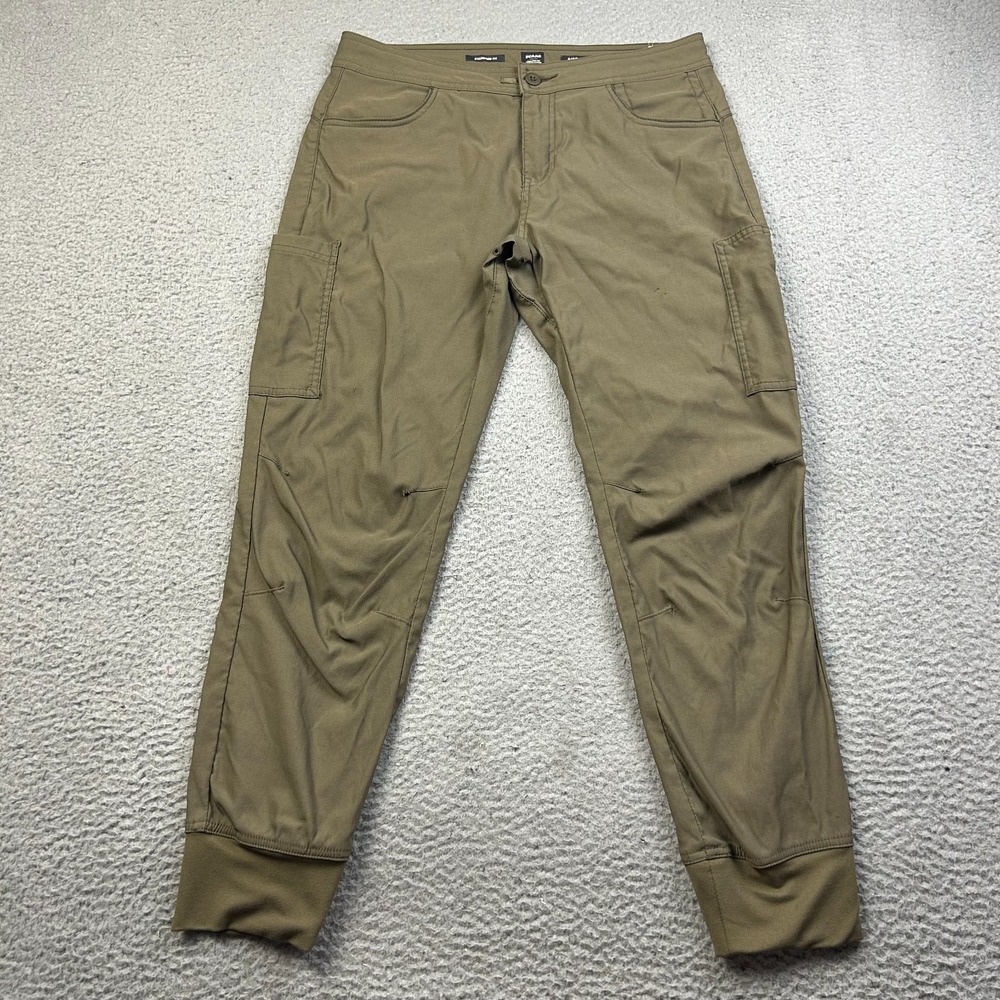 prAna Halle Jogger Pants Womens Green ReZion Stretch Cargo Hiking Outdoor Sz 8